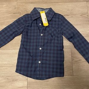 Brand new with tag 2t blue plaid dress shirt